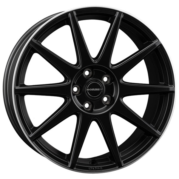 Borbet GTX black matt rim silver 8,00x19 5x114,30 ET50,00